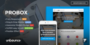 ProBox SaaS Unbounce Landing Page Template