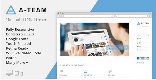 A TEAM Minimal Responsive HTML5 Blog Template