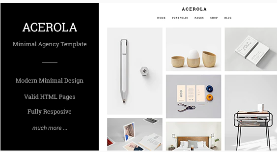 Acerola Ultra Minimalist Agency HTML Template