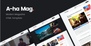 AhaMag Modern Magazine HTML Template