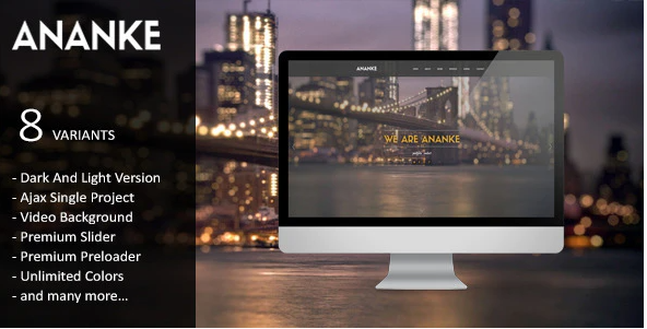 Ananke Parallax One Page HTML Template