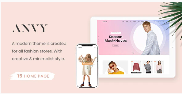 Anvy Clean Minimal Shop PSD Template