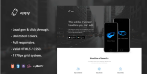 Appy App Landing Page HTML Template