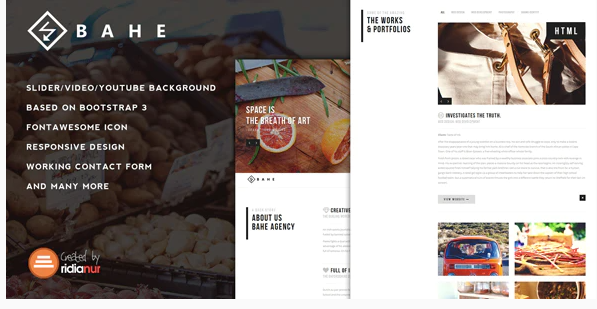 Bahe Responsive One Page Portfolio HTML Template