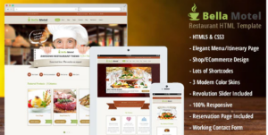 BellaMotel Food Restaurant Recipe HTML