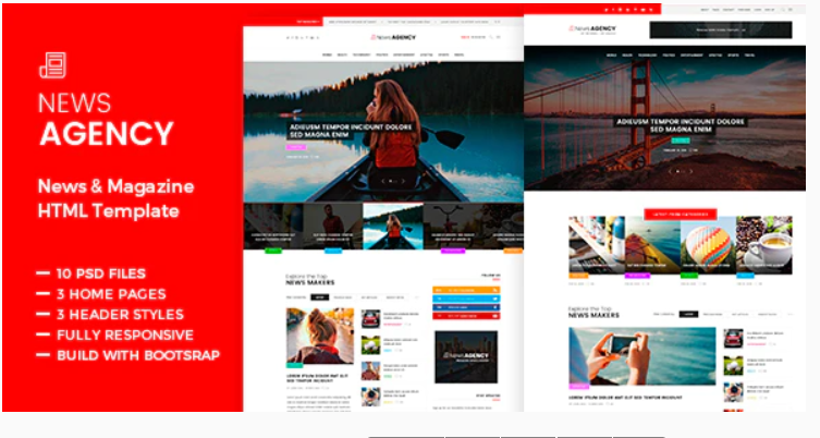 News Agency Magazine HTML