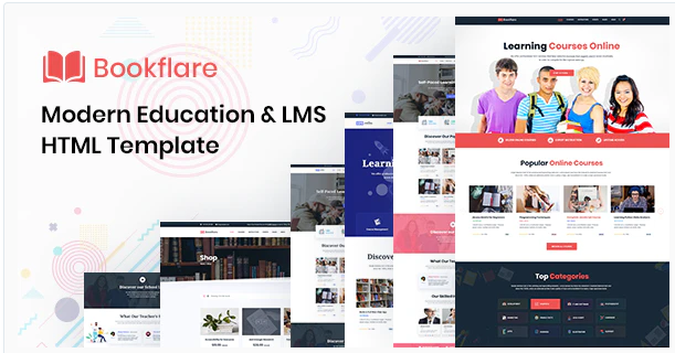 Bookflare A Modern Education LMS HTML Template