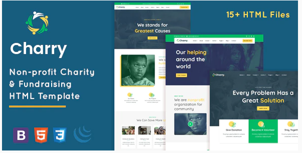 Charry Non Profit Charity Fundraising HTML Template