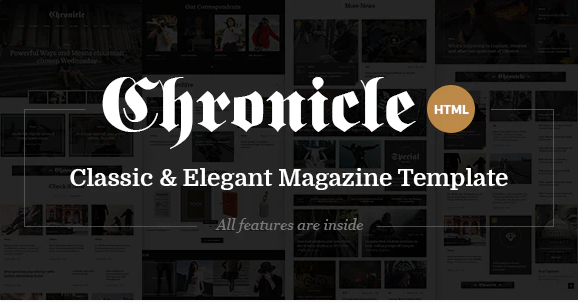 Chronicle Premium News and Magazine HTML5 Template