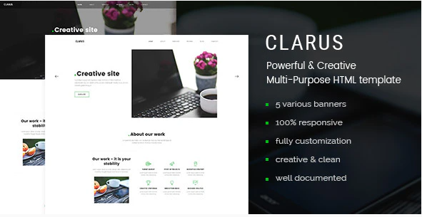 Clarus Mobirise Responsive Business HTML Site Builder