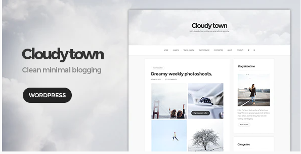 Cloudy Town Clean Minimal Blog Theme