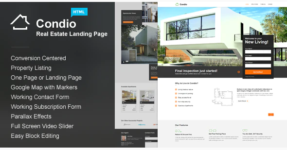 Condio Real Estate Landing Page