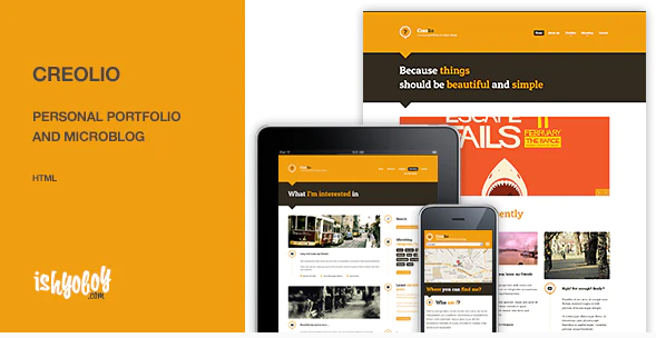 Creolio Personal portfolio and microblog HTML 1