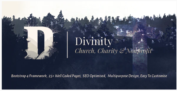 Divinity Church Non Profit and Charity Events Bootstrap 4 HTML Template