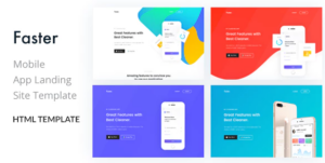 Faster App Landing Page HTML Template