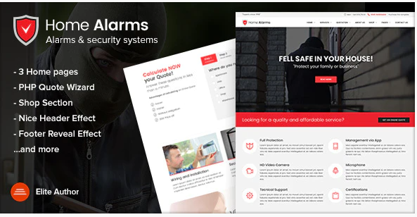 HomeAlarms Security Systems Site Template