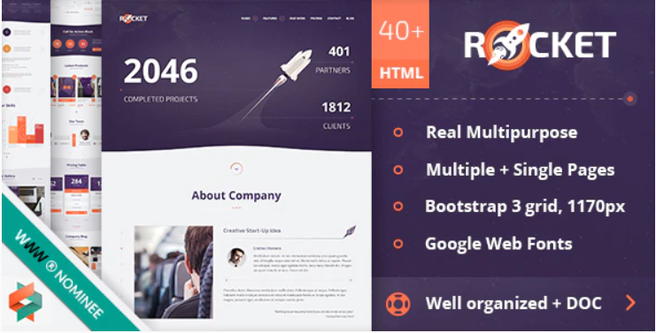 Rocket Creative Multipurpose HTML Template