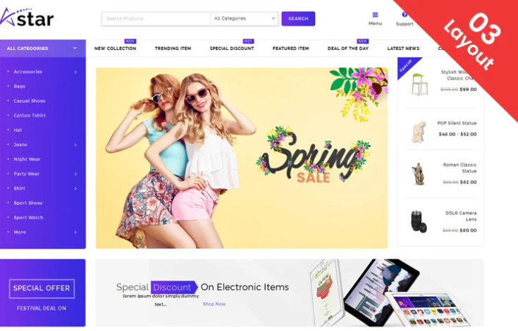 A Star Multi Purpose Store WooCommerce Theme