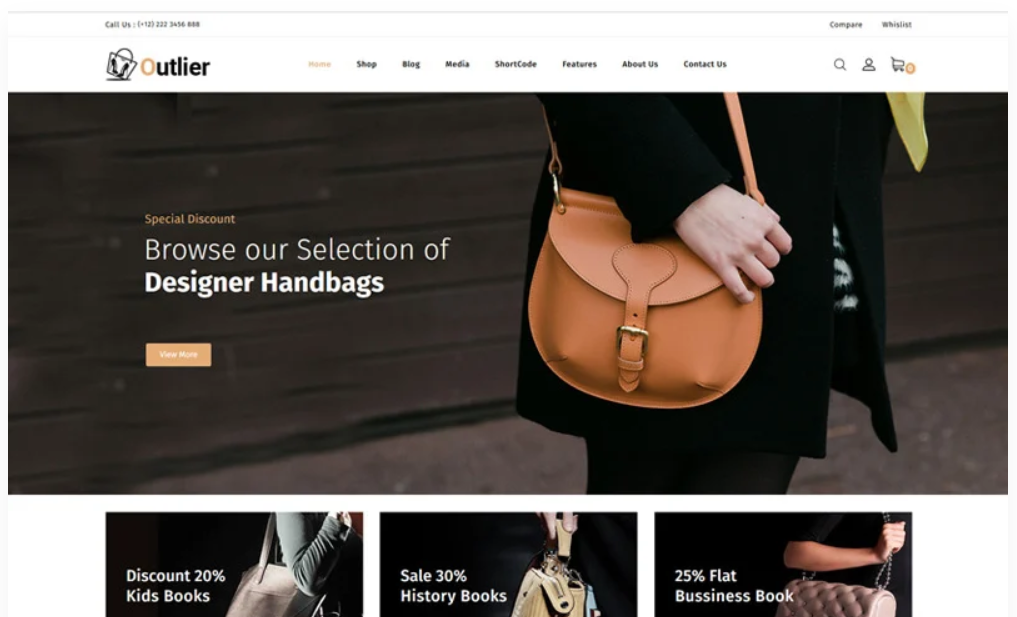 Outlier Handbag Store WooCommerce Theme 1