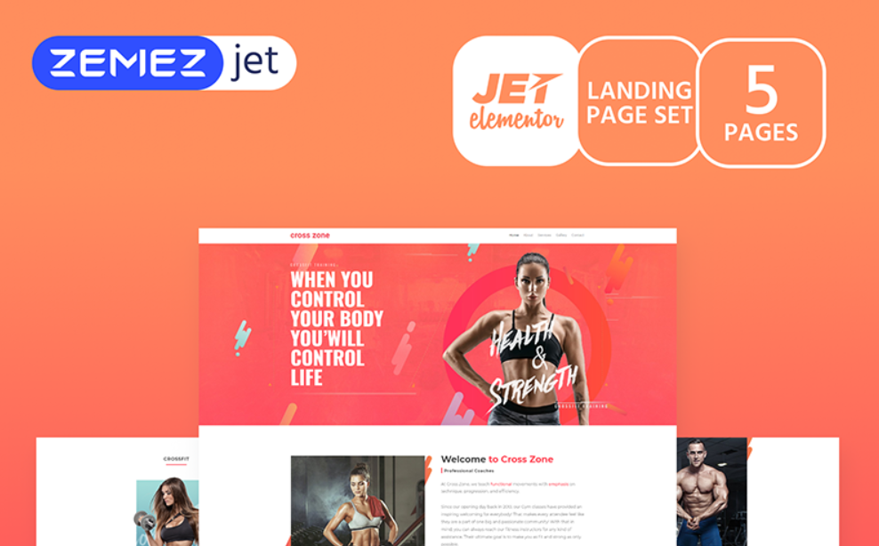 Champio Crossfit Studio Jet Elementor Template