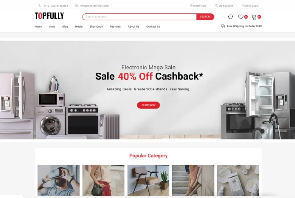 TopFully Multipurpose WooCommerce Theme 1