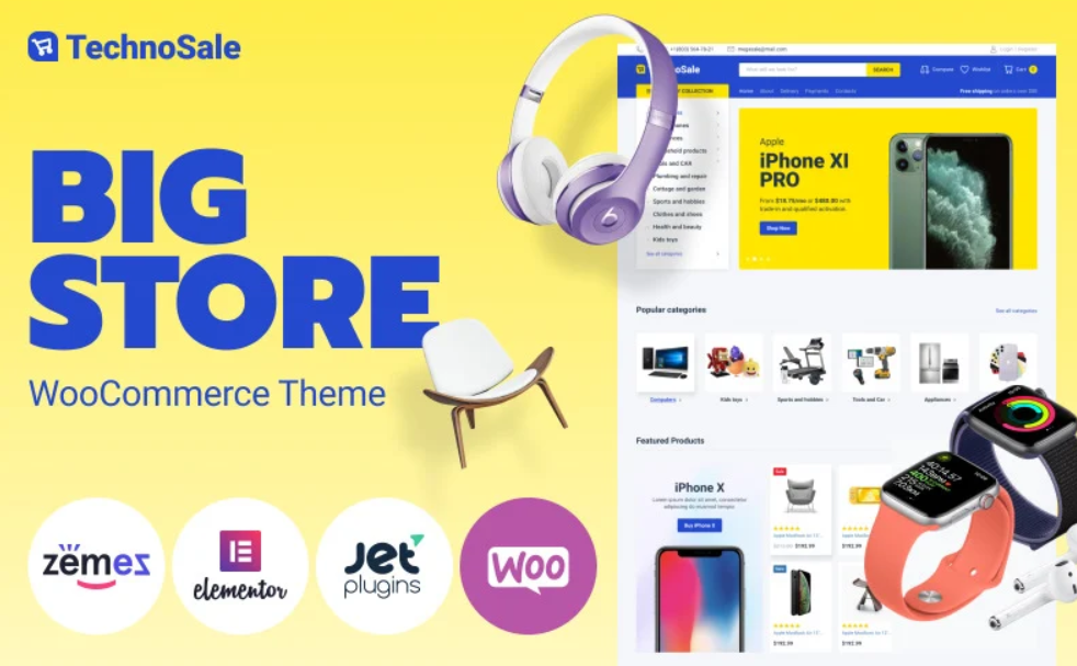 TechnoSale Modern Online ECommerce Grocery Store WooCommerce Theme