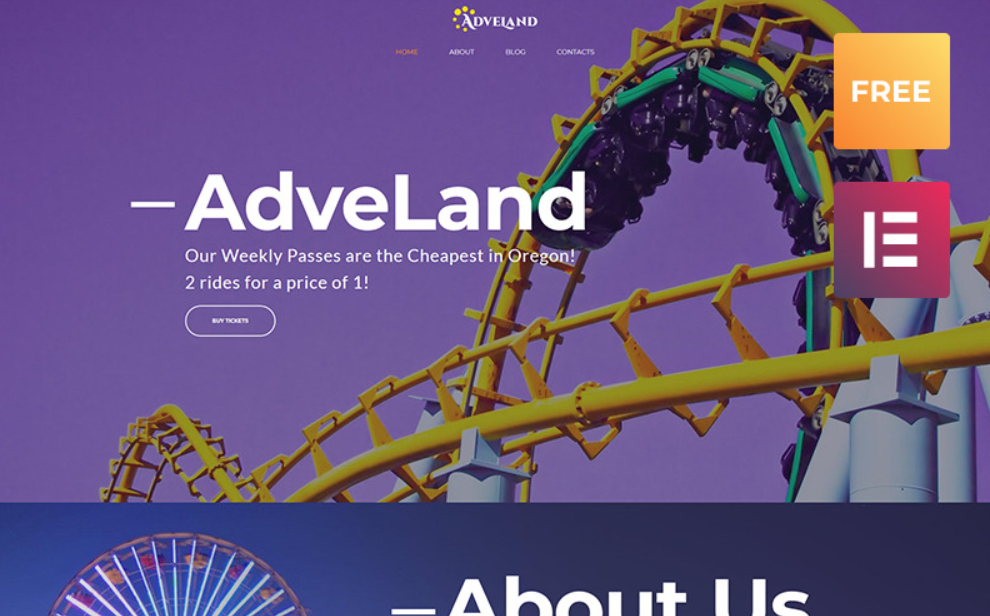 Adveland Amusement Park WordPress Theme