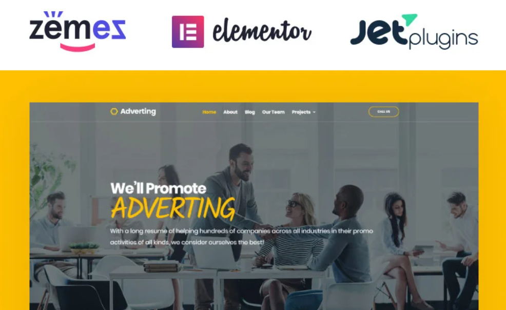 Adverting Advertising Agency Responsive Elementor WordPress Theme