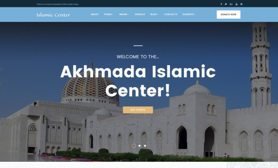 Akhmada Islamic Center WordPress Theme