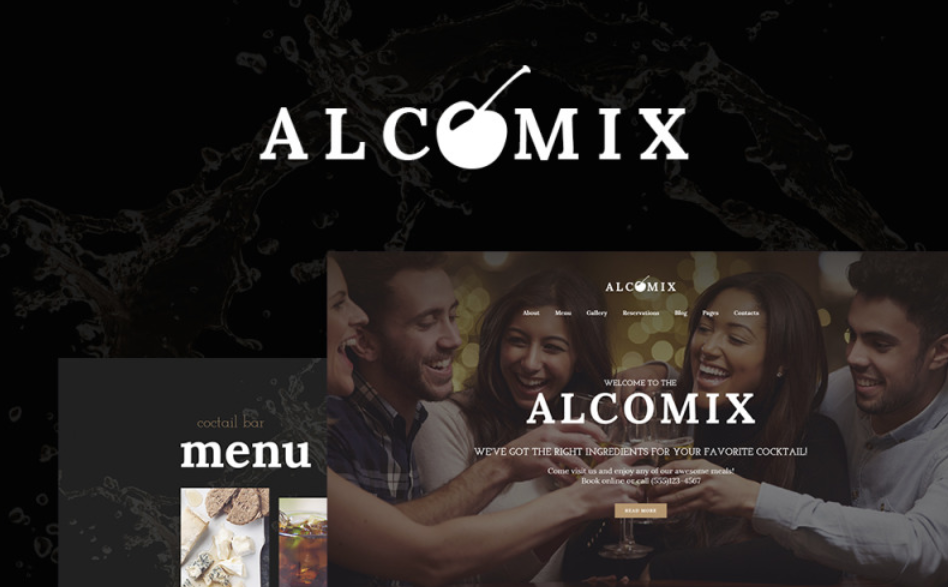 Alcomix Cocktail Bar WordPress Theme