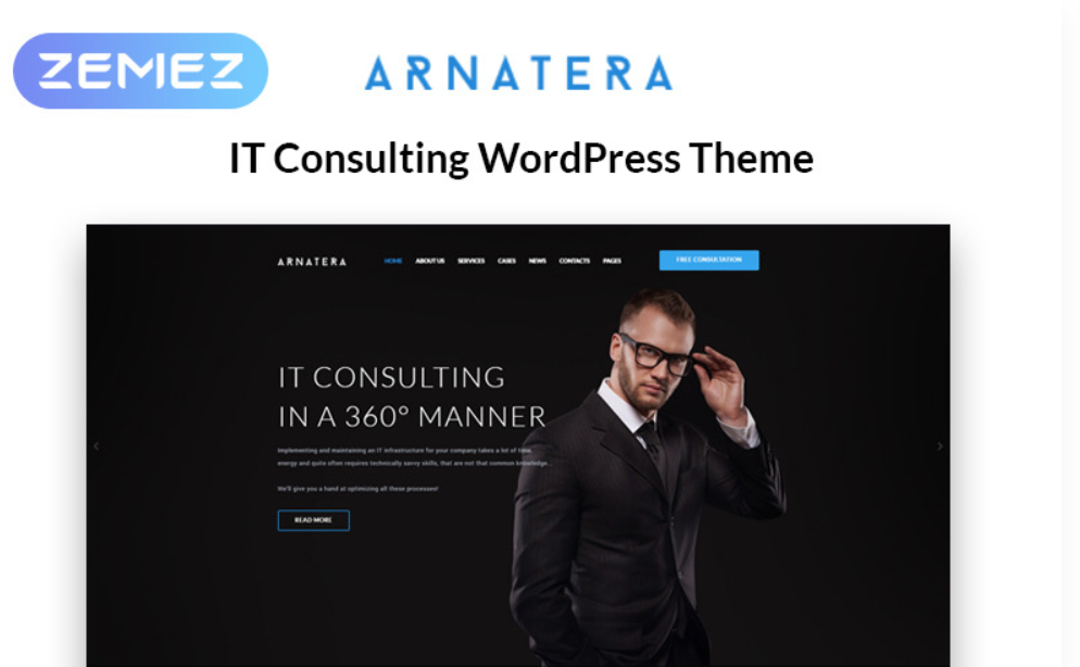 Arnatera IT Consulting Responsive WordPress Theme