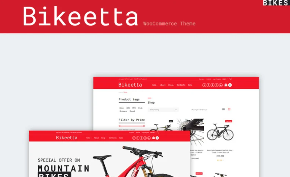 Bikeetta Bikes Store WooCommerce Theme