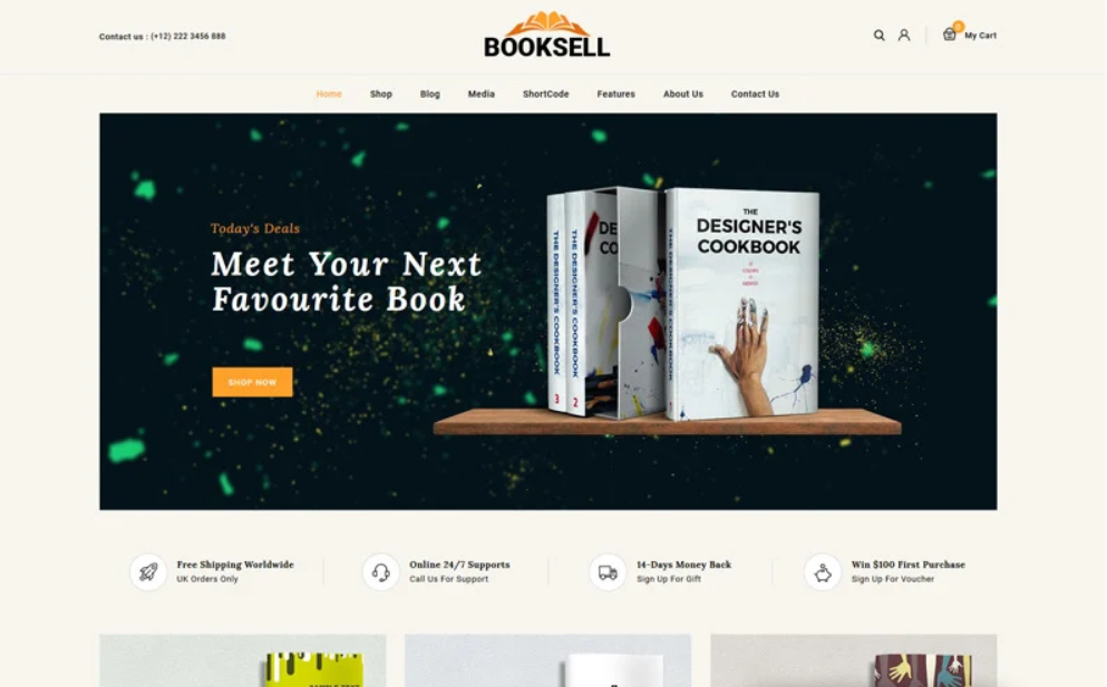 Booksell Books Stationery Store WooCommerce Theme 1