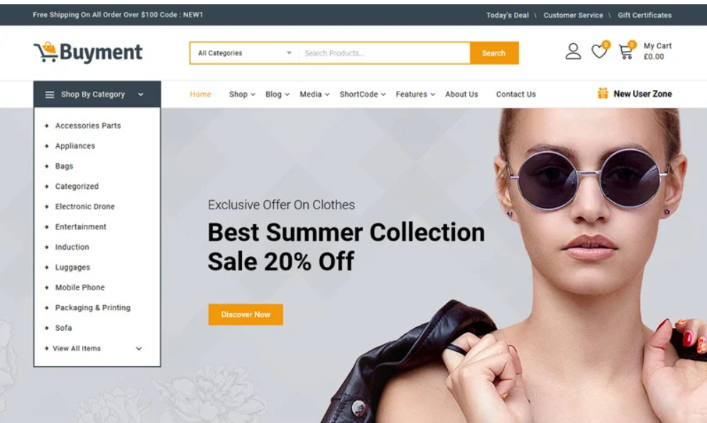 Buyment Multipurpose Shop WooCommerce Theme