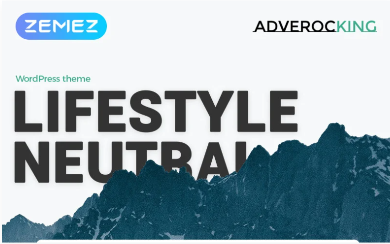 Adverocking Lifestyle Neutral Elementor WordPress Theme