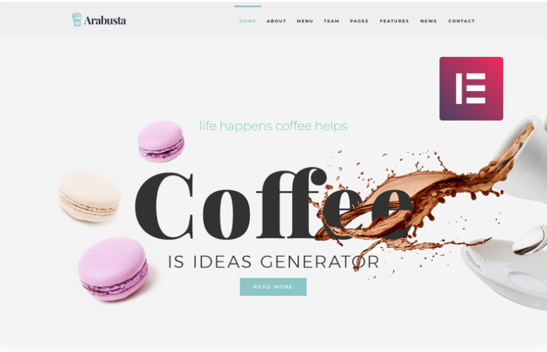 Arabusta Coffeehouse Elementor WordPress Theme