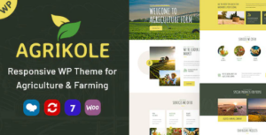 Agrikole WordPress Theme for Agriculture Farms