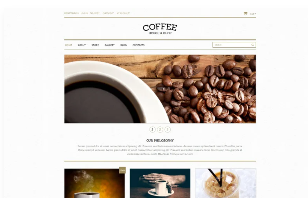 Coffee Shop Responsive WooCommerce Theme