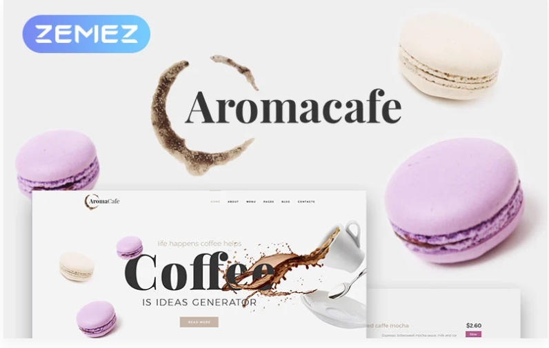 Aromacafe Coffee Shop Elementor WordPress Theme