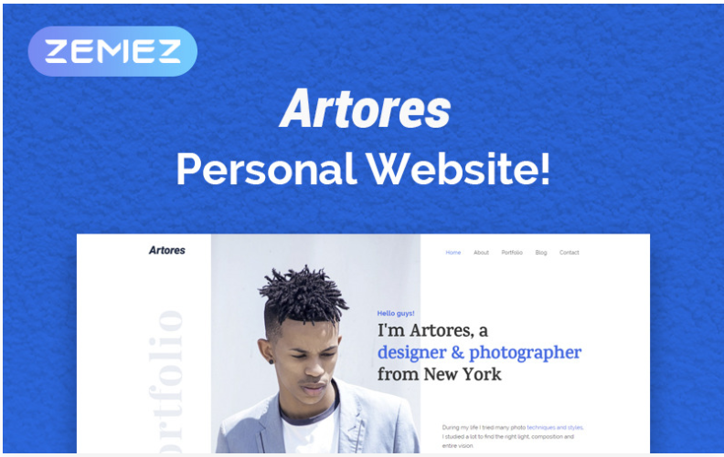 Artores Personal Elementor WordPress Theme