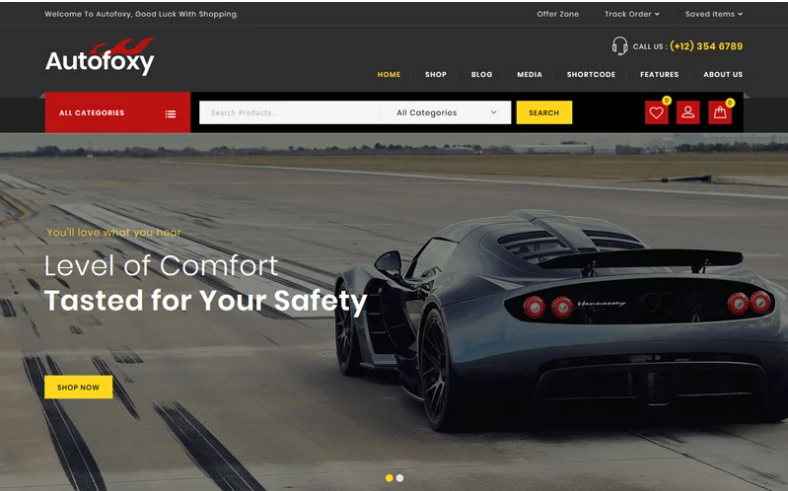 Autofoxy Auto Parts Store WooCommerce Theme