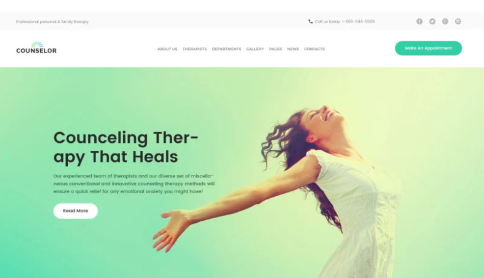 Counselor Counseling Therapy Center Responsive WordPress Theme