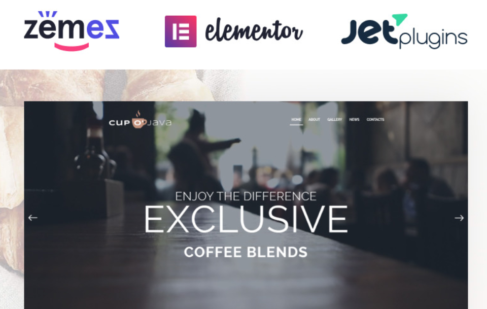 Cup o Java Coffee Shop Responsive WordPress Theme