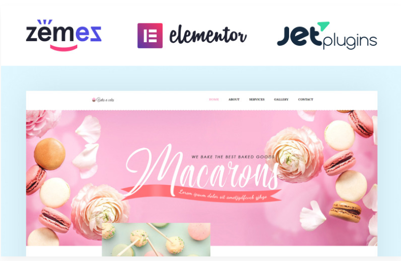 Bake a cake Cakery Elementor WordPress Theme