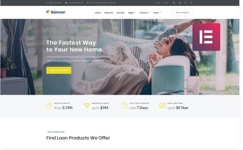 Balanceser Financial Services Elementor WordPress Theme