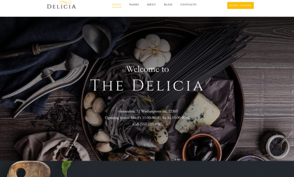 Delicia Restaurant Responsive WordPress Theme