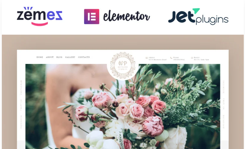 Belle Fleur Wedding Landing Elementor WordPress Theme