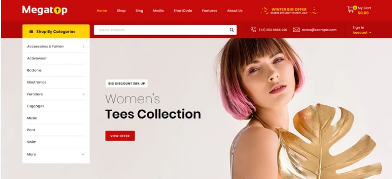 Megatop Multipurpose Store WooCommerce Theme 1