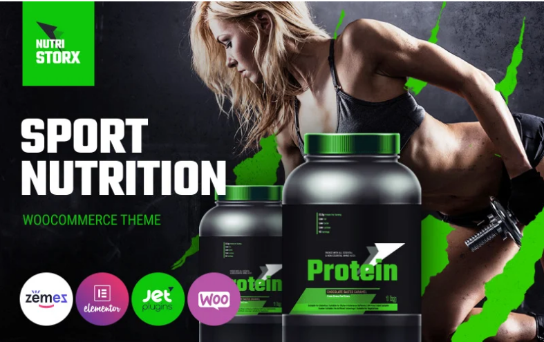 NutriStorx Sports Nutrition Shop Elementor WooCommerce Theme