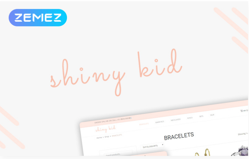 Shiny Kid Children Jewelry Elementor WooCommerce Theme